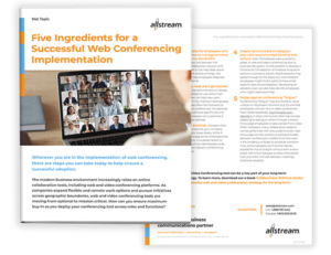 Five Ingredients for a Successful Web Conferencing Implementation - Cover image